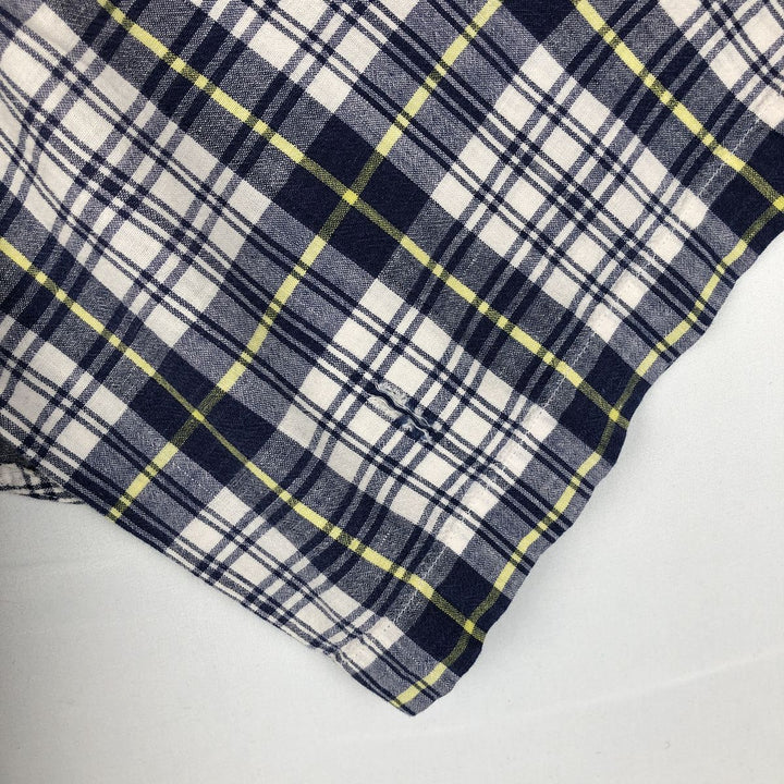 Ralph Lauren BLAIRE short sleeve button down check shirt men's XL size cotton blue type Vintage Second Hand