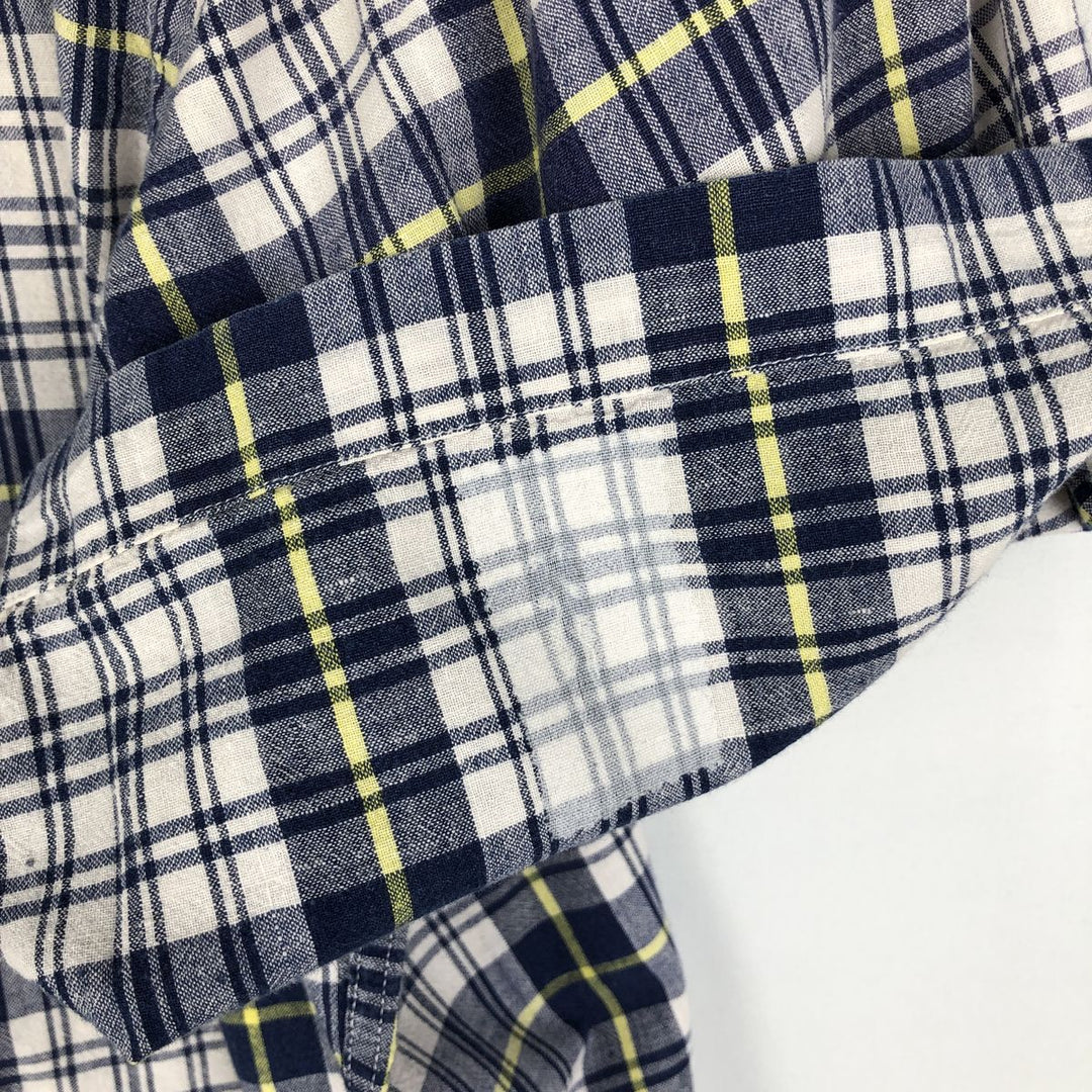 Ralph Lauren BLAIRE short sleeve button down check shirt men's XL size cotton blue type Vintage Second Hand
