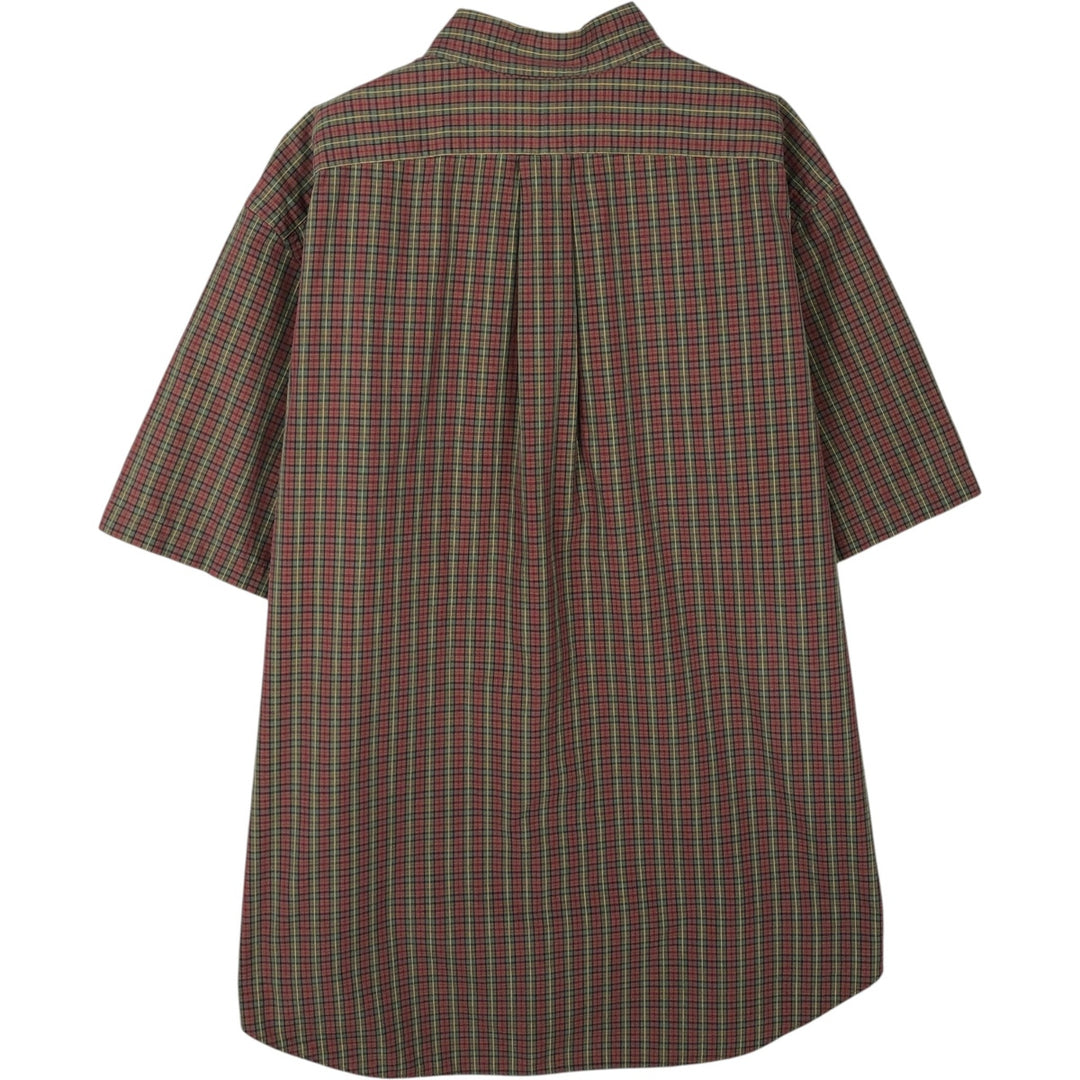 Ralph Lauren BLAKE short sleeve button down check shirt men's XL size cotton red type Vintage Second Hand