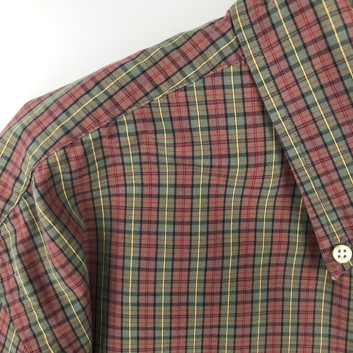 Ralph Lauren BLAKE short sleeve button down check shirt men's XL size cotton red type Vintage Second Hand