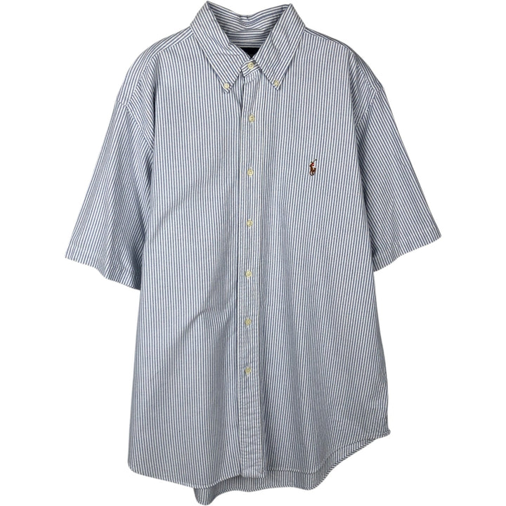 Ralph Lauren Classic Fit Long Sleeve Button Down Striped Shirt, Men's Size L cotton blue type Vintage Second Hand