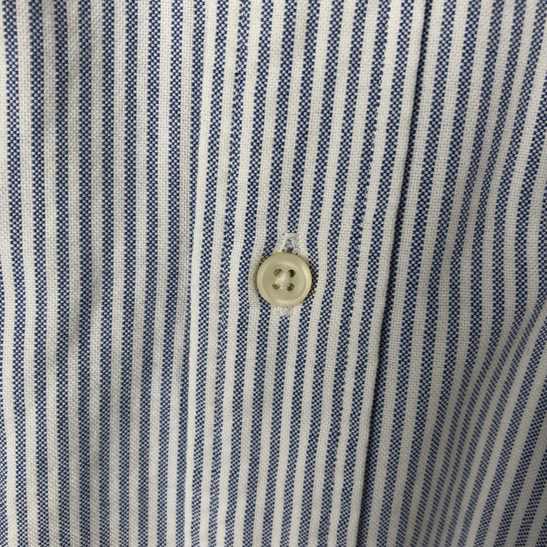 Ralph Lauren Classic Fit Long Sleeve Button Down Striped Shirt, Men's Size L cotton blue type Vintage Second Hand