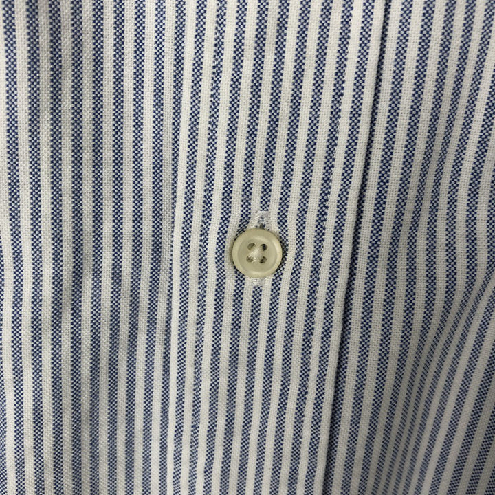 Ralph Lauren Classic Fit Long Sleeve Button Down Striped Shirt, Men's Size L cotton blue type Vintage Second Hand