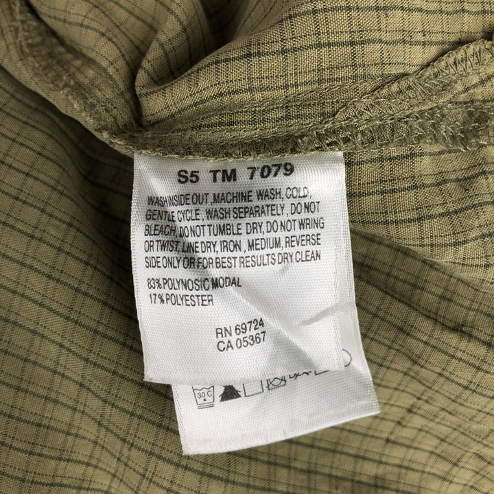 2000'S Columbia Check Pattern Short-Sleeve Open Collar Shirt, Boxy Shirt, Men's Size XL (approx.) Modal green type yellow green Vintage Second Hand