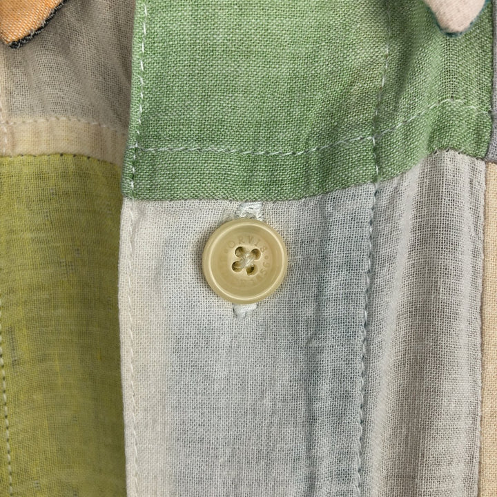 90s-00'S Orvis patchwork short-sleeved button-down shirt, men's size L equivalent, vintage. cotton multicolor Vintage Second Hand
