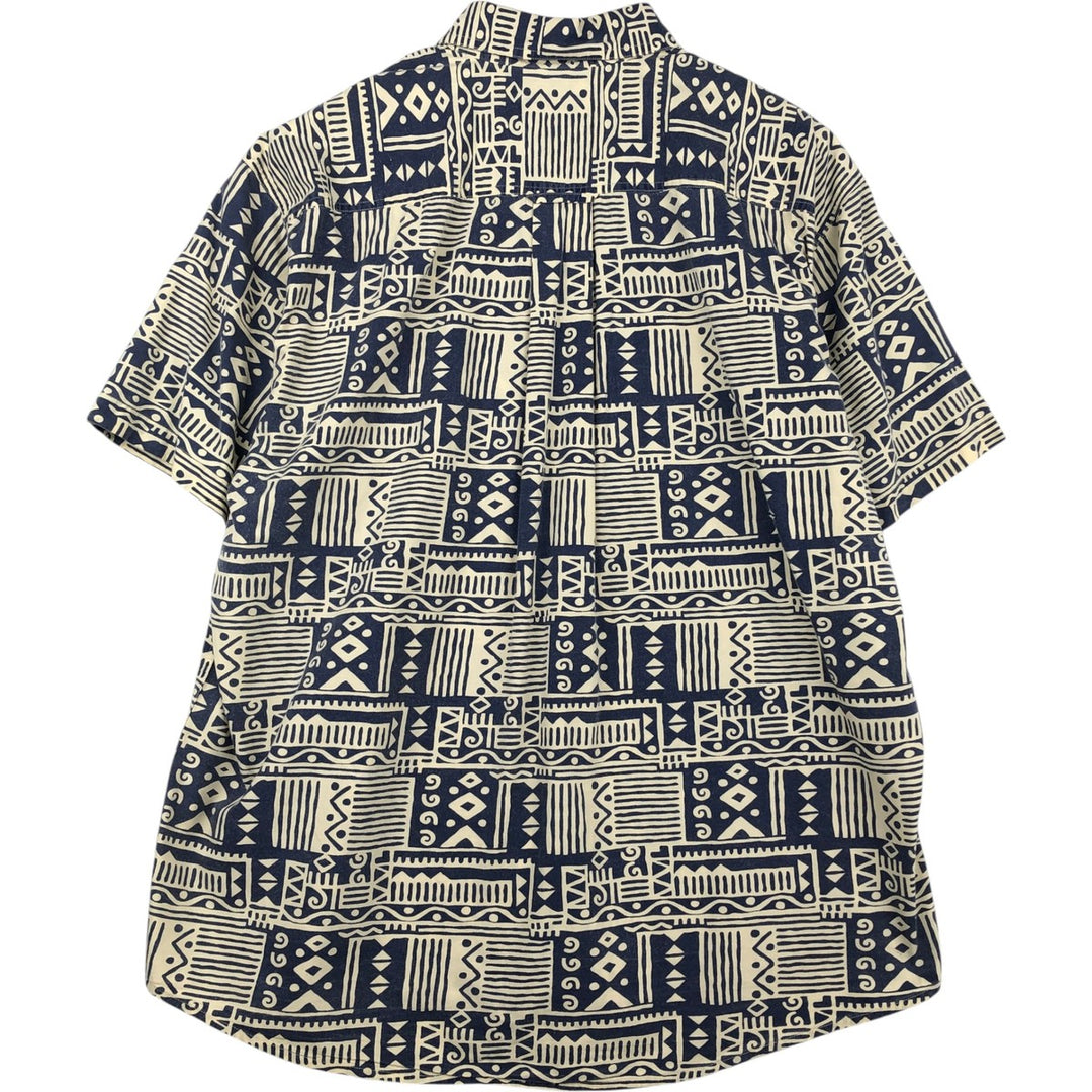 90s-00'S Orvis all-over print short-sleeved cotton shirt, men's size XL equivalent, vintage. cotton unbleached Vintage Second Hand