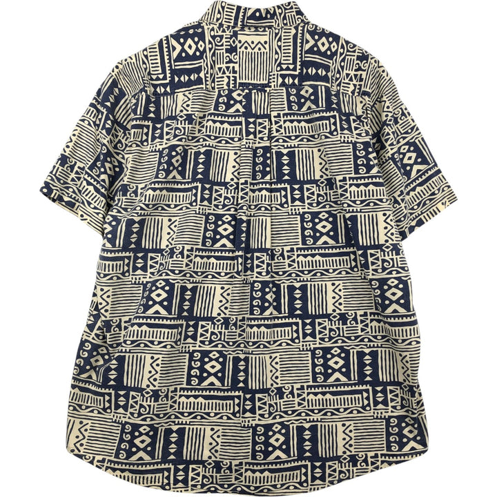 90s-00'S Orvis all-over print short-sleeved cotton shirt, men's size XL equivalent, vintage. cotton unbleached Vintage Second Hand