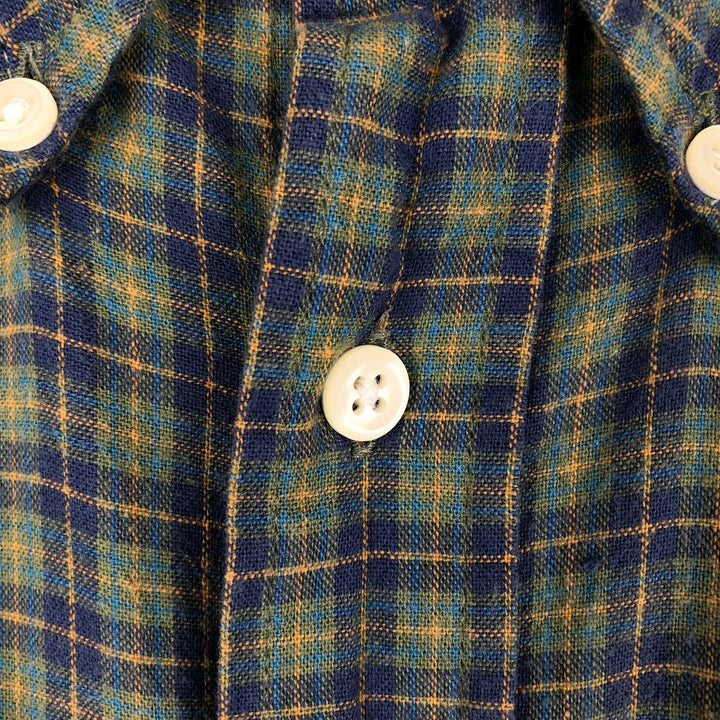 90'S GAP Old Gap Short Sleeve Button Down Check Shirt Men's L Size Vintage cotton green type Vintage Second Hand