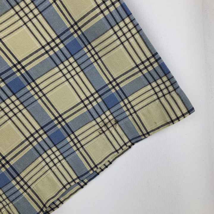 90s-00'S Eddie Bauer Short-Sleeve Cotton Check Shirt, Men's Size L (Equivalent), Vintage cotton yellow type Vintage Second Hand