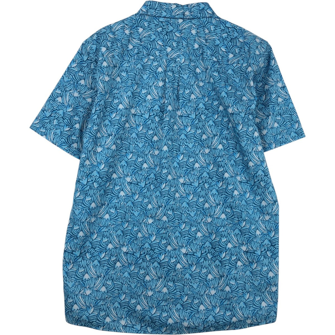 Patagonia 52691SP23 All-over print short-sleeved box shirt, men's size M (approx.) Organic cotton blue type Vintage Second Hand