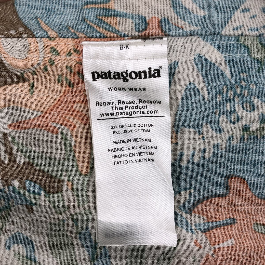 Patagonia 5293SP19 All-over print short-sleeved cotton shirt, men's size S (approx.) Organic cotton multicolor Vintage Second Hand