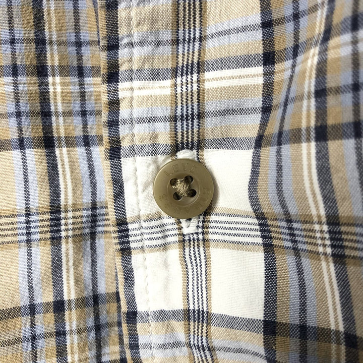 Levi's RED TAB Open Collar Short Sleeve Check Shirt, Boxy Shirt, Men's Size L (approx.) unclear white type Vintage Second Hand