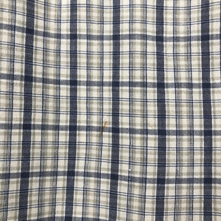 00'S Columbia Short Sleeve Button Down Check Shirt Men's Size L cotton Beige type Vintage Second Hand