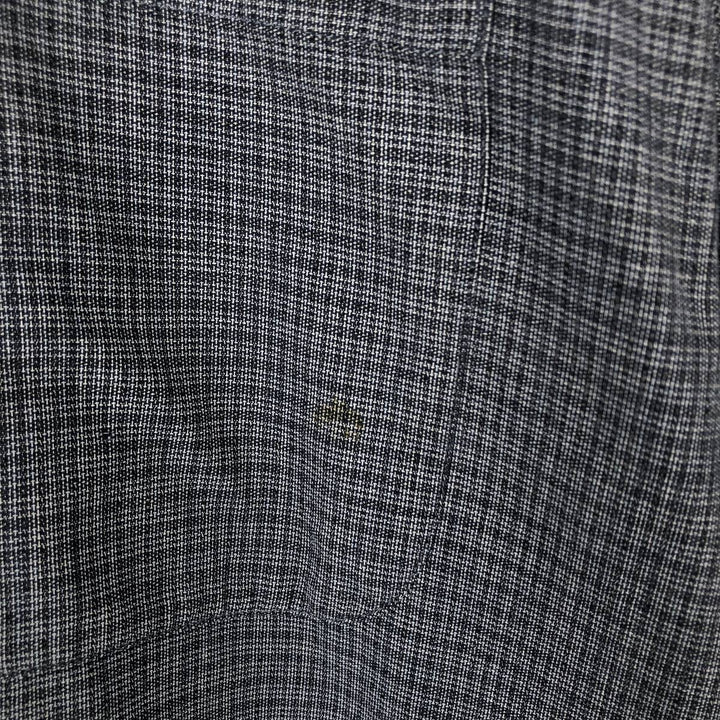 2000'S Columbia long-sleeved button-down check shirt, men's size XL cotton navy blue type Vintage Second Hand