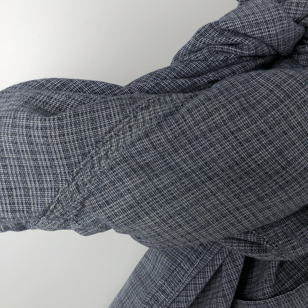 2000'S Columbia long-sleeved button-down check shirt, men's size XL cotton navy blue type Vintage Second Hand