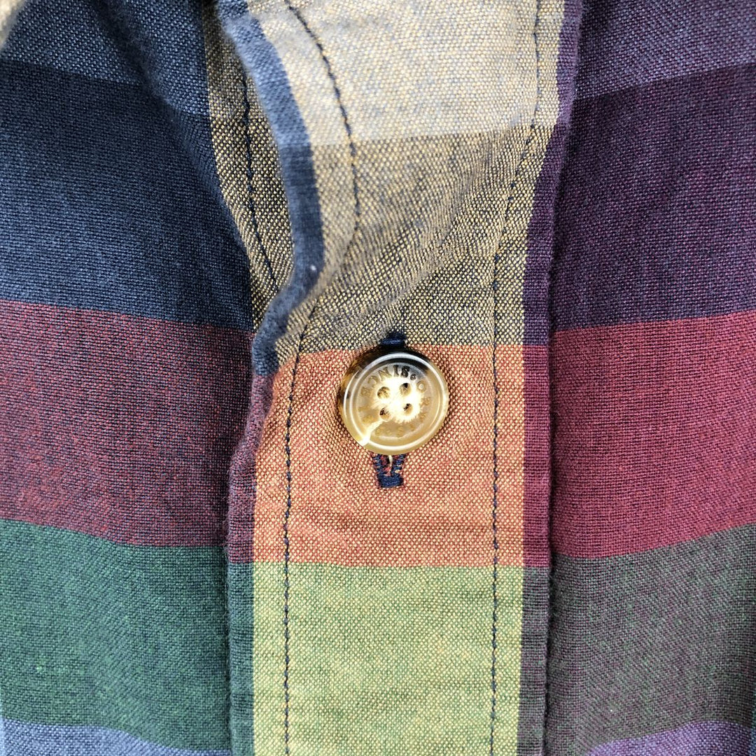 2000'S Orvis Short-Sleeve Cotton Check Shirt, Men's Size M (approx.) cotton navy blue type Vintage Second Hand