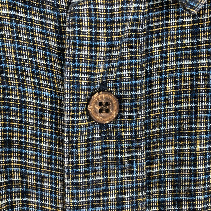 Patagonia Backstep Shirt 53139SP17 Check Pattern Short Sleeve Hemp x Cotton Box Shirt Men's XL Equivalent Hemp navy blue type Vintage Second Hand