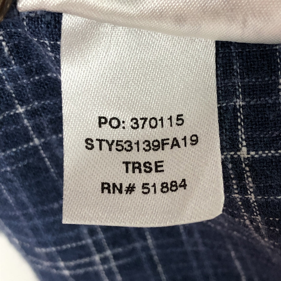 Patagonia 53139FA19 Backstep Shirt, Check Pattern, Short Sleeve, Organic Cotton x Hemp Shirt, Boxy Shirt Hemp blue type Vintage Second Hand
