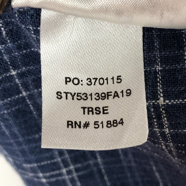Patagonia 53139FA19 Backstep Shirt, Check Pattern, Short Sleeve, Organic Cotton x Hemp Shirt, Boxy Shirt Hemp blue type Vintage Second Hand
