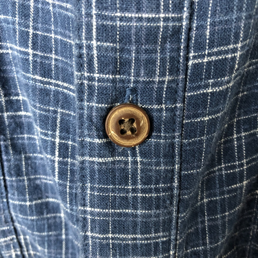 Patagonia 53139FA19 Backstep Shirt, Check Pattern, Short Sleeve, Organic Cotton x Hemp Shirt, Boxy Shirt Hemp blue type Vintage Second Hand