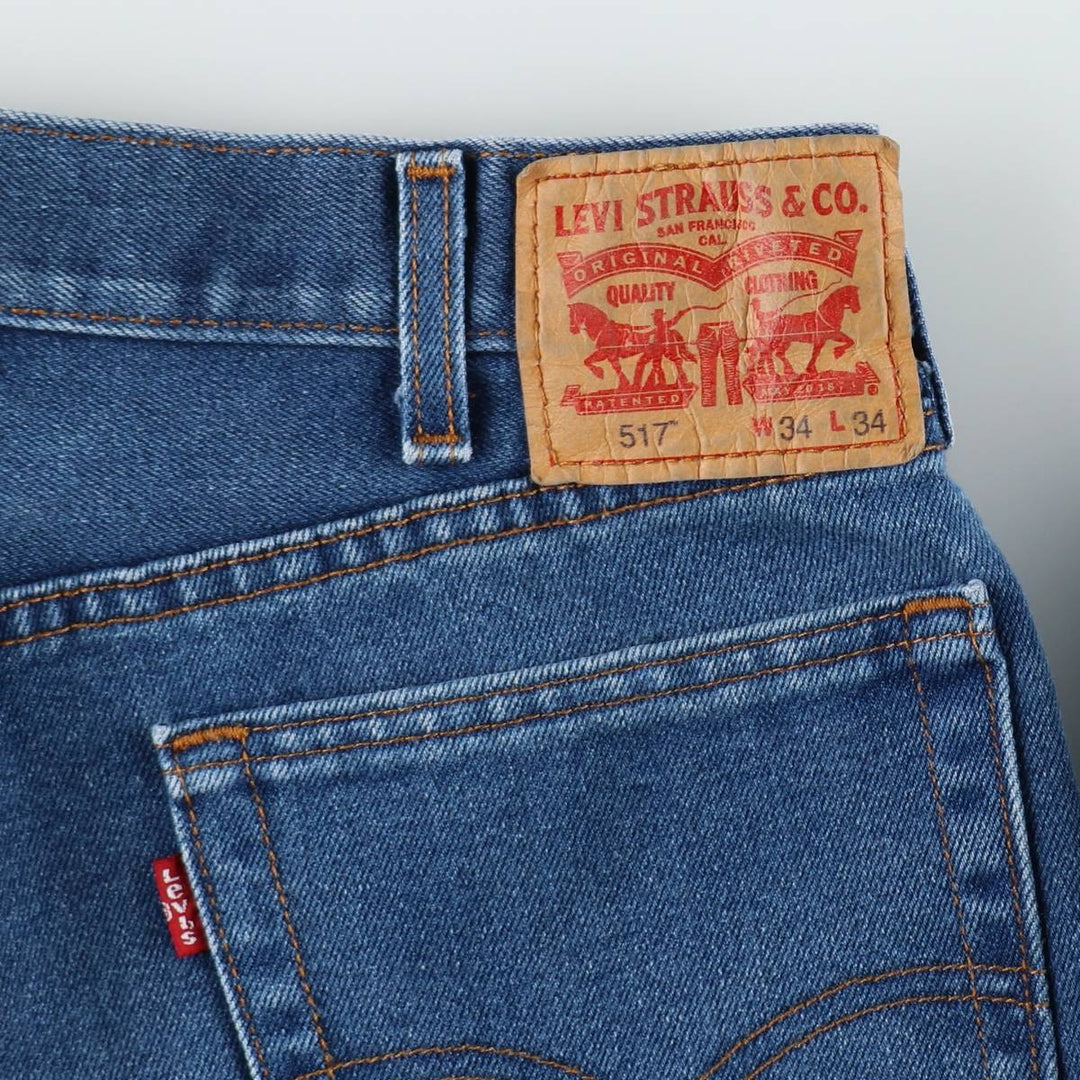Levi's 517 Bootcut Denim Pants for Men, W32 equivalent cotton blue type Vintage Second Hand