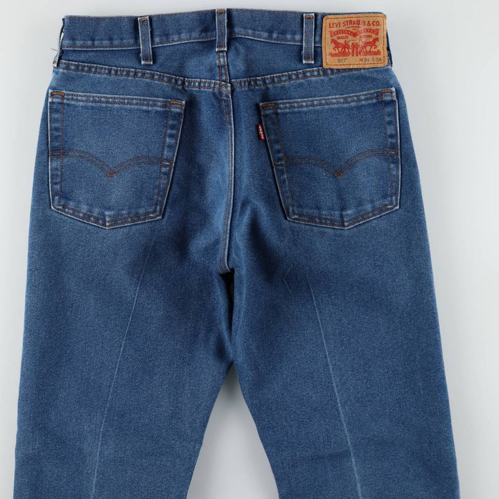 Levi's 517 Bootcut Denim Pants for Men, W32 equivalent cotton blue type Vintage Second Hand