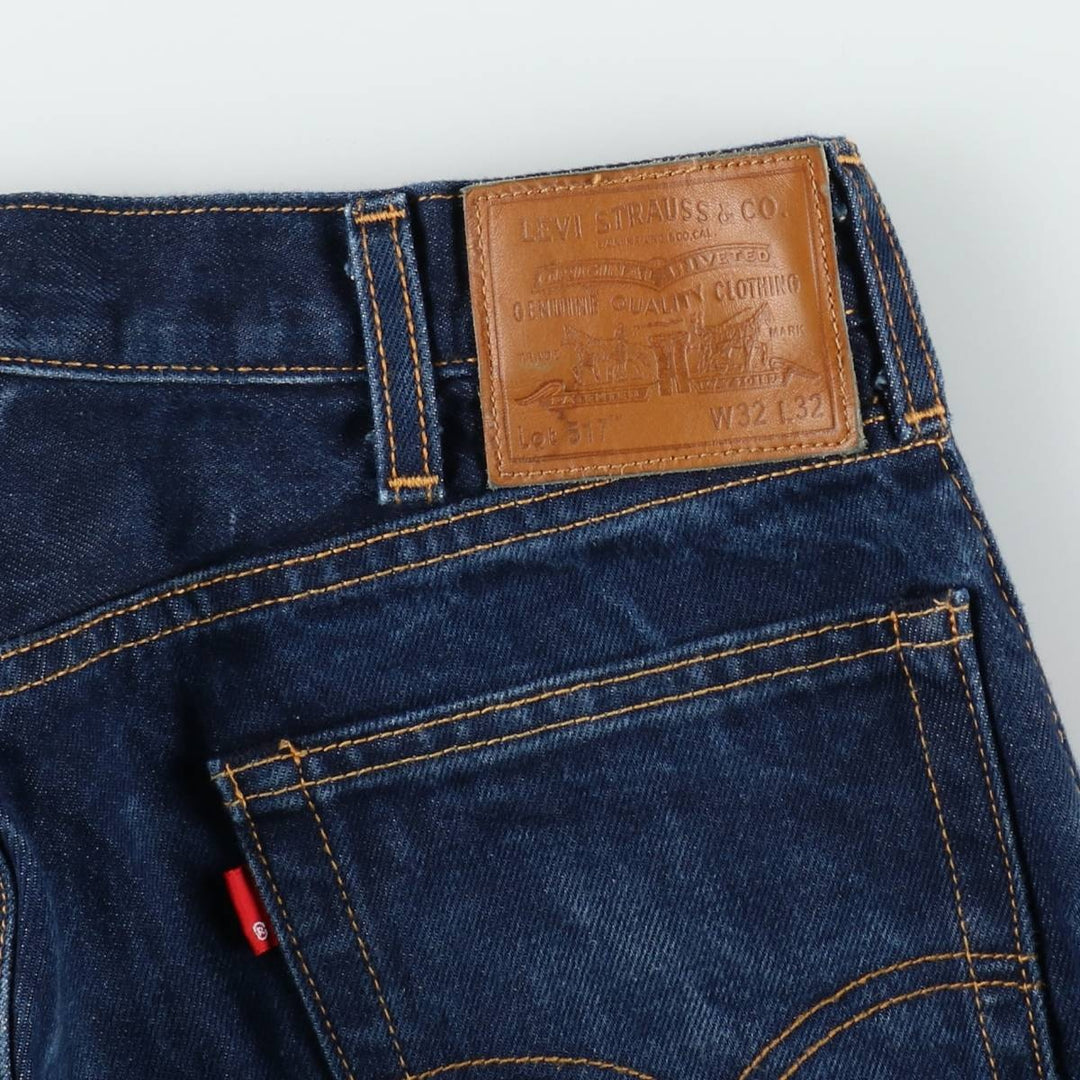 Levi's 517 Bootcut Denim Pants for Men, W32 equivalent cotton navy blue type Vintage Second Hand