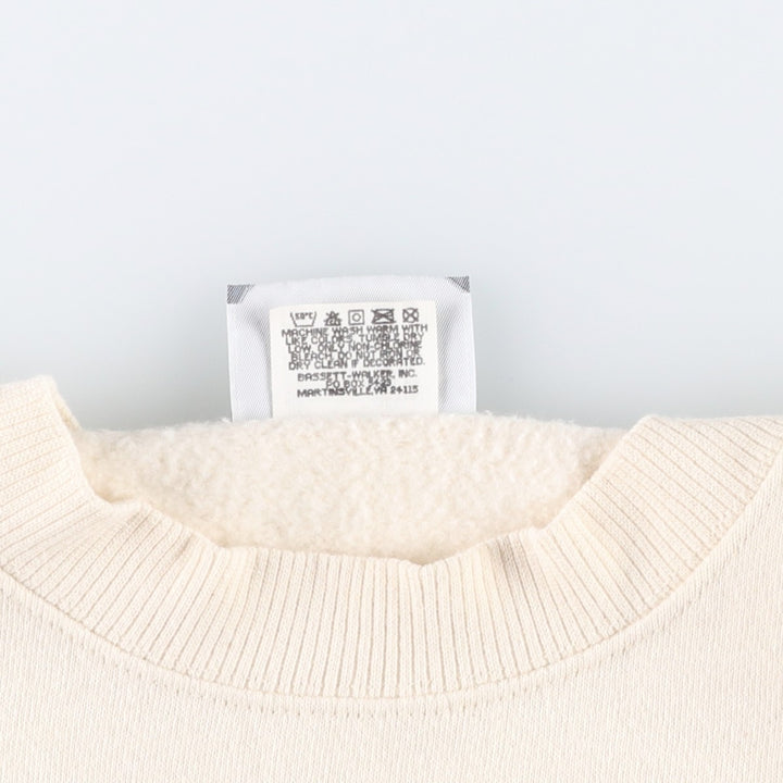 FAY Original Remake Message Print Sweatshirt, Made in USA, Men's Size L (Equivalent), Vintage cotton ivory Vintage Second Hand