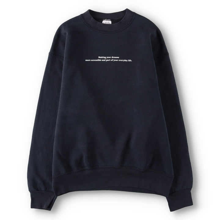 FAY Original Remake Message Print Sweatshirt, Made in USA, Men's Size L (approx.) cotton black type Vintage Second Hand