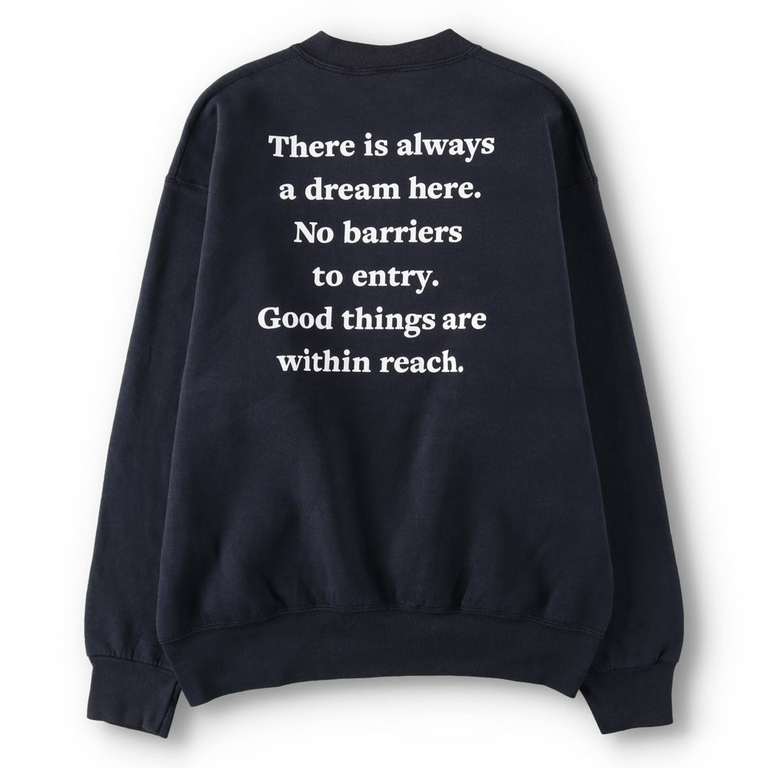 FAY Original Remake Message Print Sweatshirt, Made in USA, Men's Size L (approx.) cotton black type Vintage Second Hand