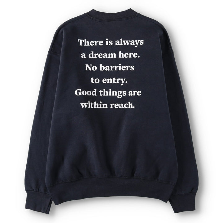 FAY Original Remake Message Print Sweatshirt, Made in USA, Men's Size L (approx.) cotton black type Vintage Second Hand
