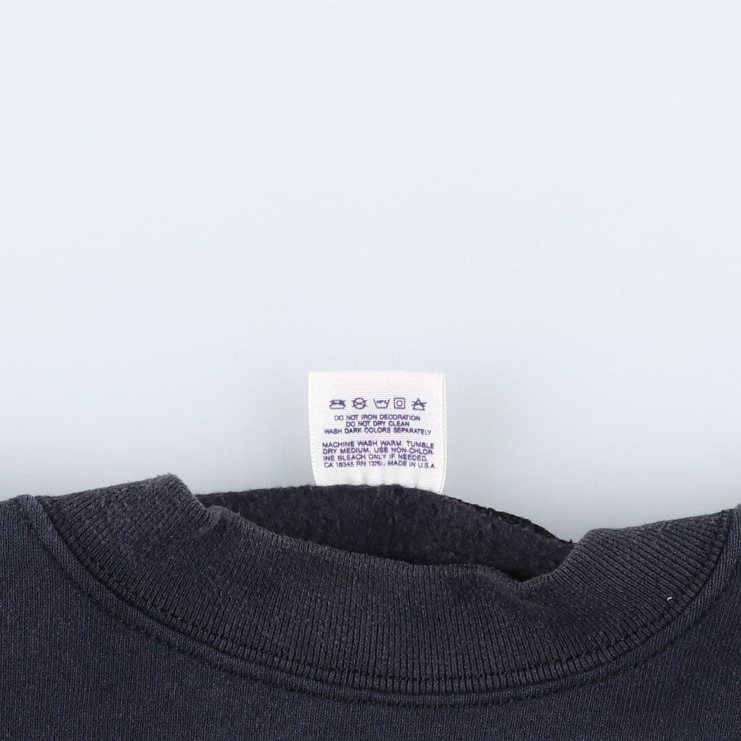 FAY Original Remake Message Print Sweatshirt, Made in USA, Men's Size L (approx.) cotton black type Vintage Second Hand