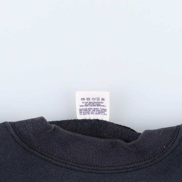 FAY Original Remake Message Print Sweatshirt, Made in USA, Men's Size L (approx.) cotton black type Vintage Second Hand