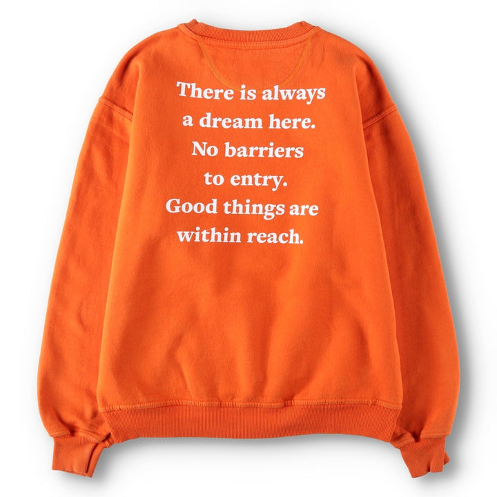 FAY Original Remake Message Print Sweatshirt (Men's Size L) unclear orange type Vintage Second Hand