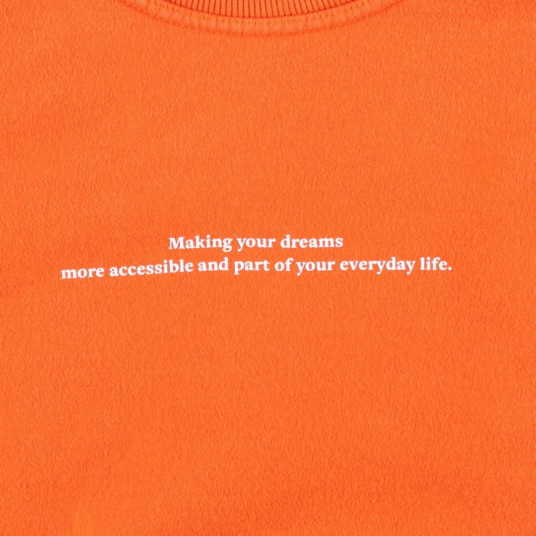FAY Original Remake Message Print Sweatshirt (Men's Size L) unclear orange type Vintage Second Hand