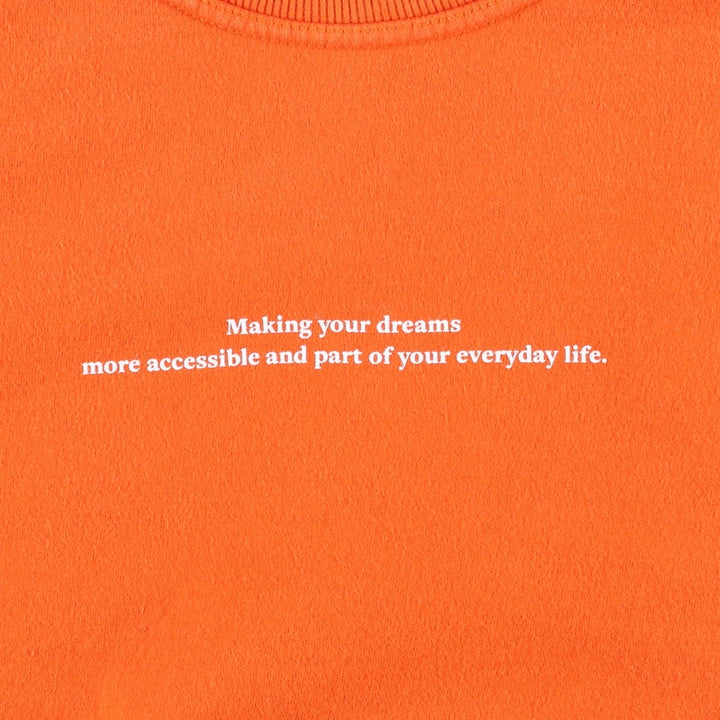 FAY Original Remake Message Print Sweatshirt (Men's Size L) unclear orange type Vintage Second Hand
