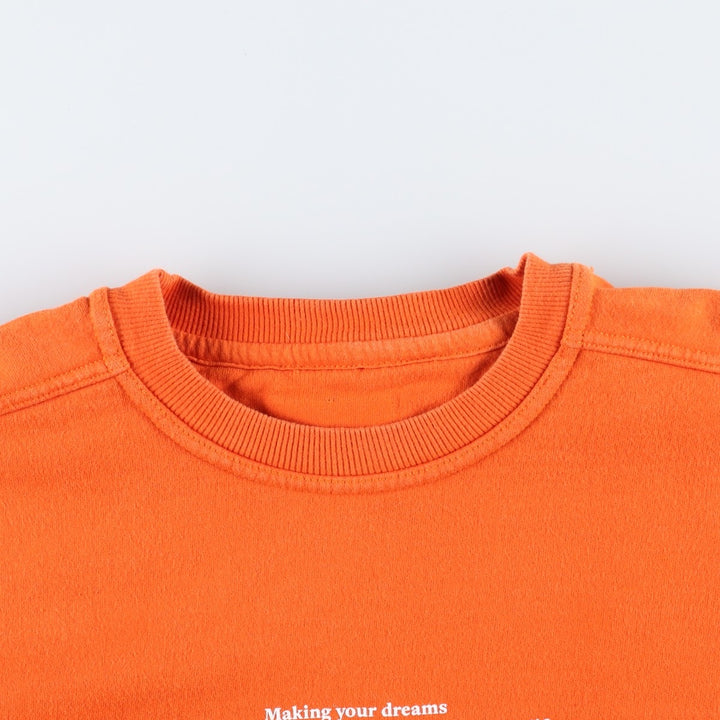 FAY Original Remake Message Print Sweatshirt (Men's Size L) unclear orange type Vintage Second Hand