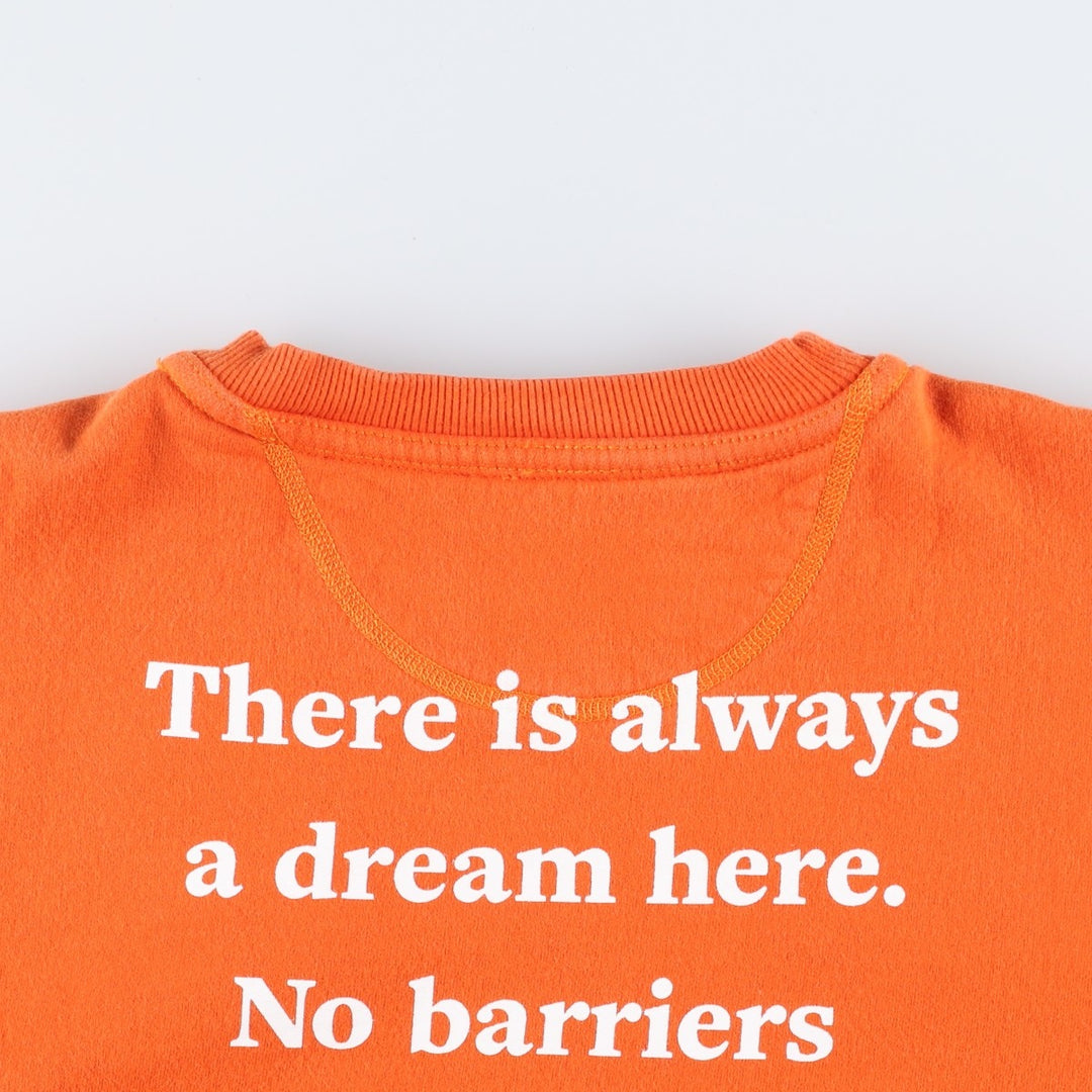 FAY Original Remake Message Print Sweatshirt (Men's Size L) unclear orange type Vintage Second Hand