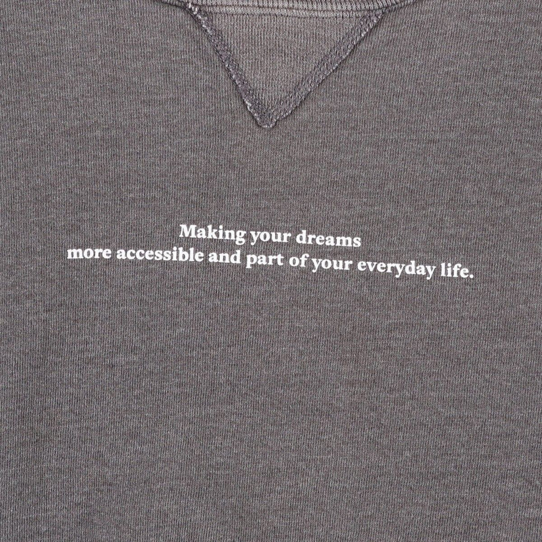 FAY Original Remake Message Print Sweatshirt, Men's XL Equivalent, Vintage cotton Charcoal Vintage Second Hand