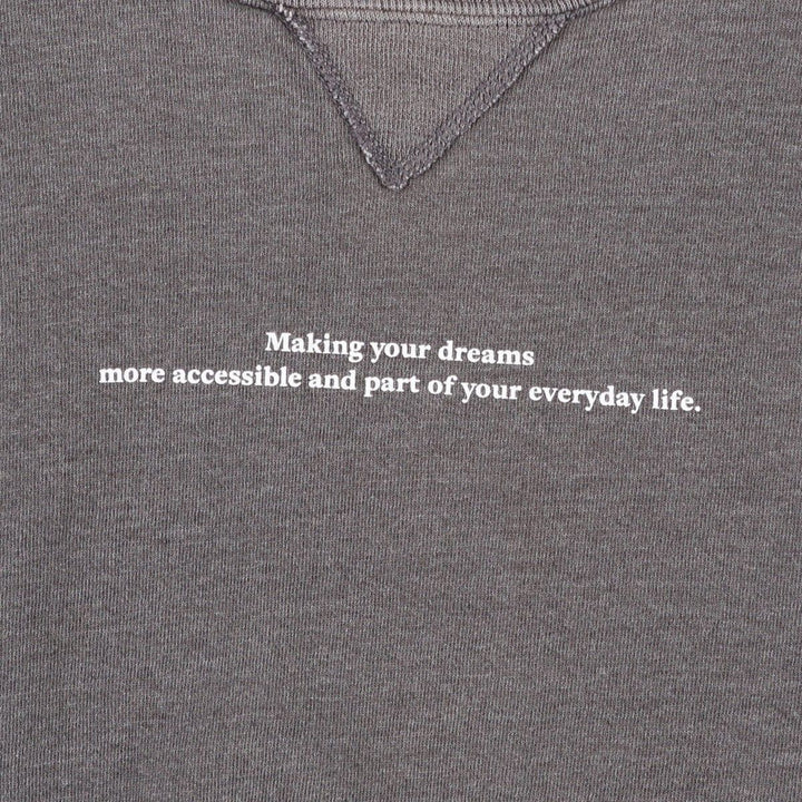 FAY Original Remake Message Print Sweatshirt, Men's XL Equivalent, Vintage cotton Charcoal Vintage Second Hand