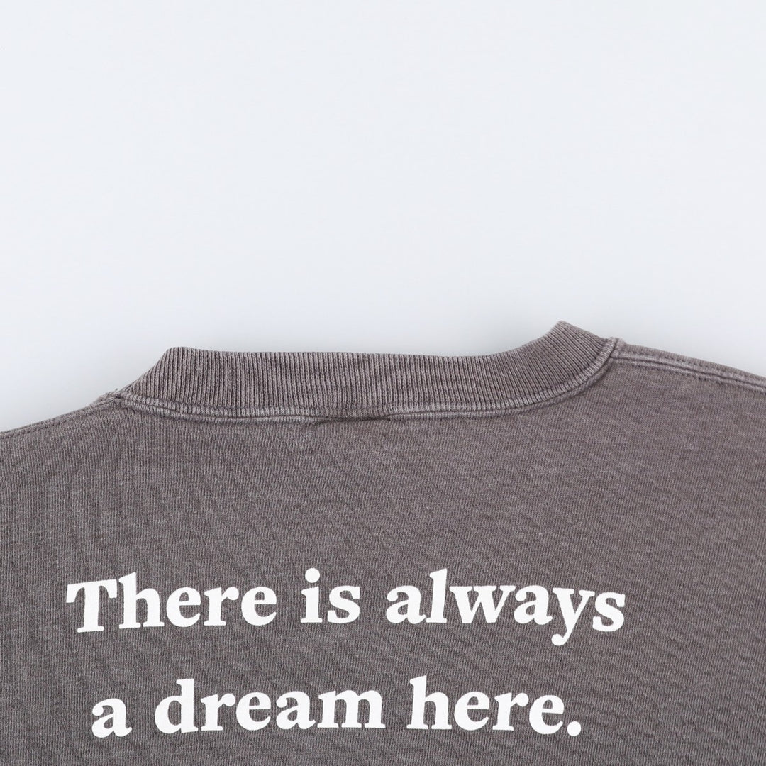 FAY Original Remake Message Print Sweatshirt, Men's XL Equivalent, Vintage cotton Charcoal Vintage Second Hand
