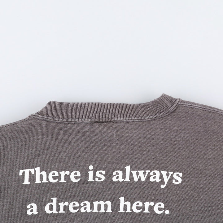 FAY Original Remake Message Print Sweatshirt, Men's XL Equivalent, Vintage cotton Charcoal Vintage Second Hand