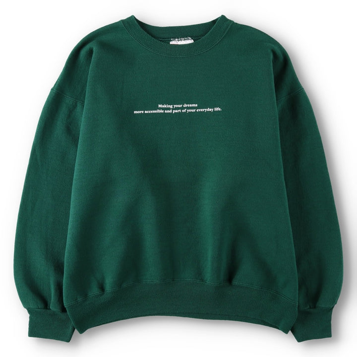 FAY Original Remake Message Print Sweatshirt (Men's Size L) unclear Green type dark green Vintage Second Hand