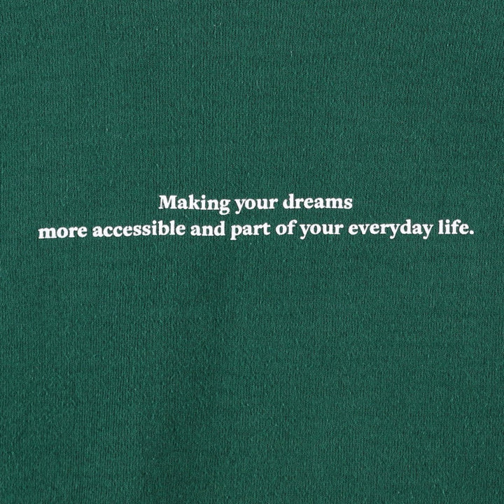 FAY Original Remake Message Print Sweatshirt (Men's Size L) unclear Green type dark green Vintage Second Hand