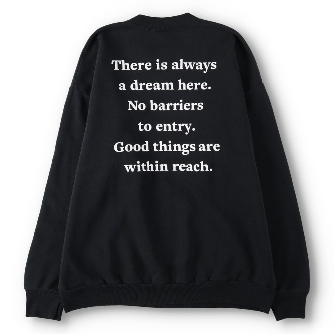 FAY Original Remake Message Print Sweatshirt (Men's XL equivalent) cotton black type Vintage Second Hand