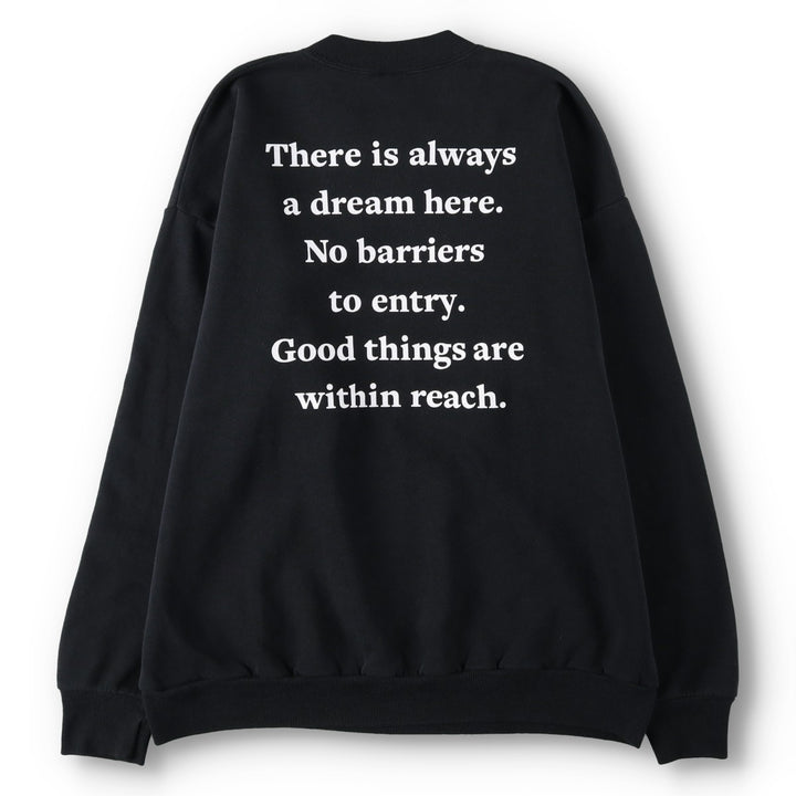 FAY Original Remake Message Print Sweatshirt (Men's XL equivalent) cotton black type Vintage Second Hand