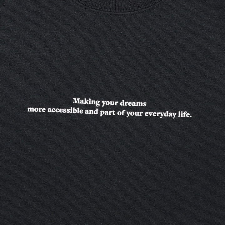 FAY Original Remake Message Print Sweatshirt (Men's XL equivalent) cotton black type Vintage Second Hand