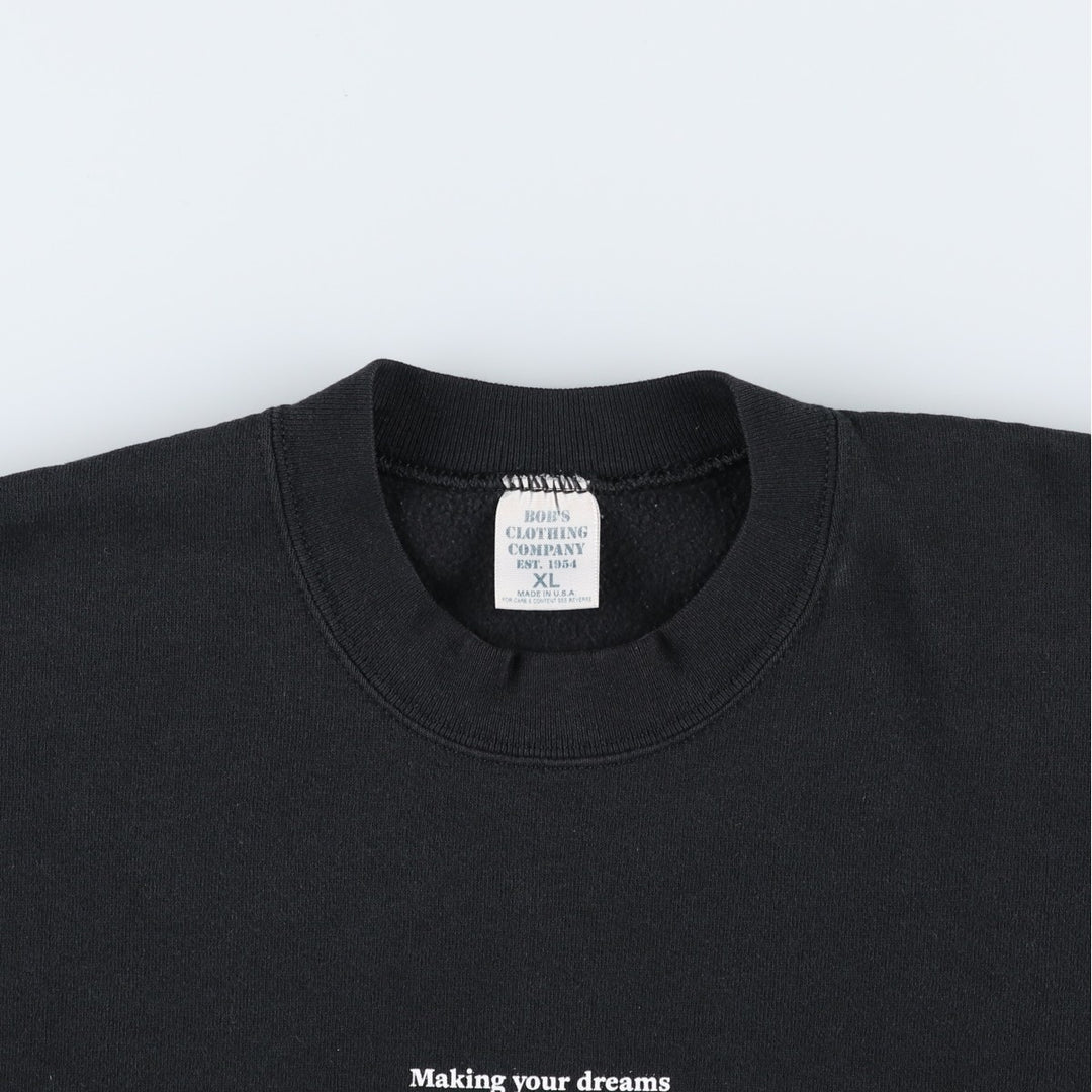 FAY Original Remake Message Print Sweatshirt (Men's XL equivalent) cotton black type Vintage Second Hand