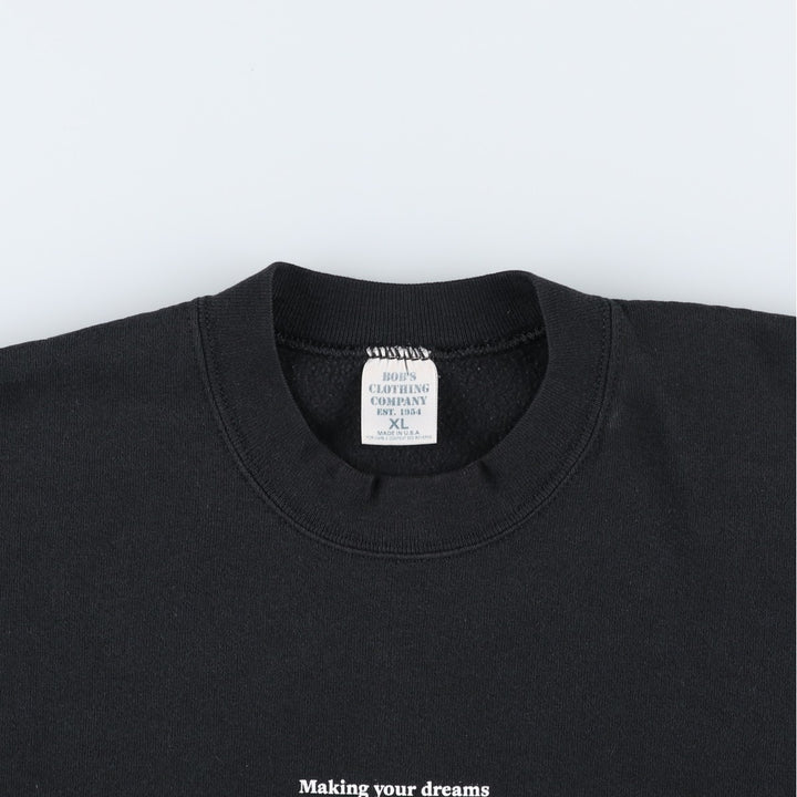 FAY Original Remake Message Print Sweatshirt (Men's XL equivalent) cotton black type Vintage Second Hand