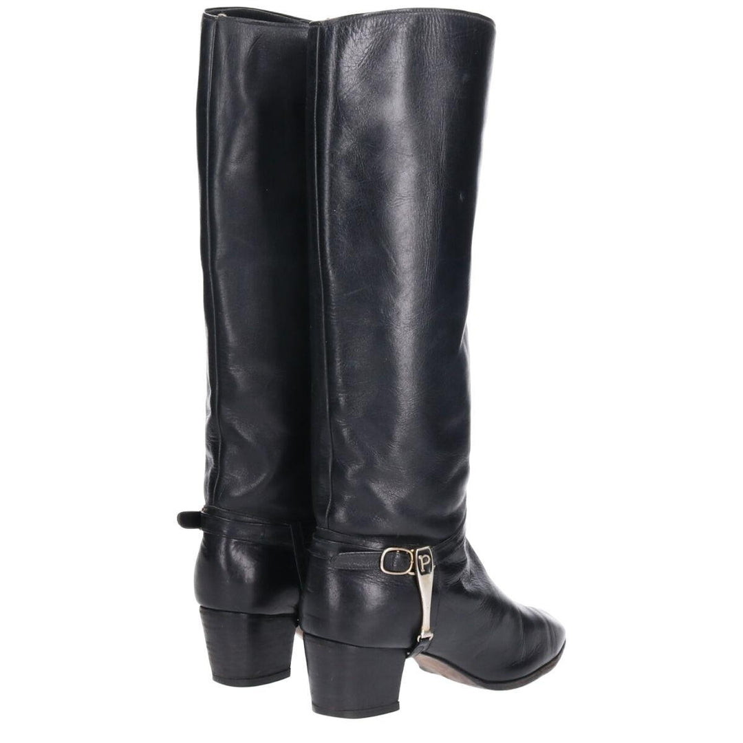 Genuine leather long boots Women's 22.0cm /saa009171